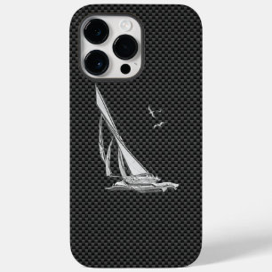 Regatta Sailboat auf Carbon Fibre Style Case-Mate iPhone 14 Pro Max Hülle