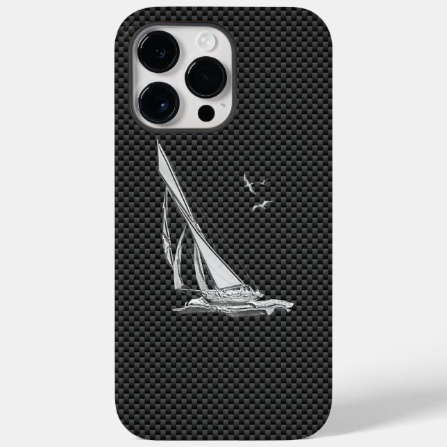 Regatta Sailboat auf Carbon Fibre Style Case-Mate iPhone Hülle (Rückseite)