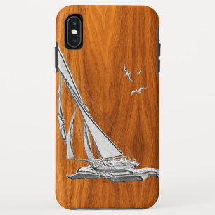 Regatta Sailboat auf Teak Veneer Style Case-Mate iPhone Hülle