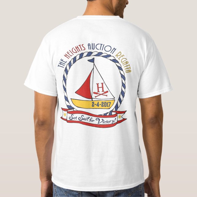 Regatta-T - Shirt der Männer Kurz-Sleeved weißer (Rückseite)