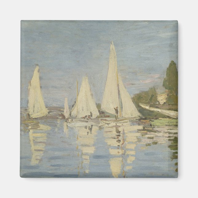 Regatten in Argenteuil, Öl auf Leinwand, Claude Mo Magnet (Vorne)