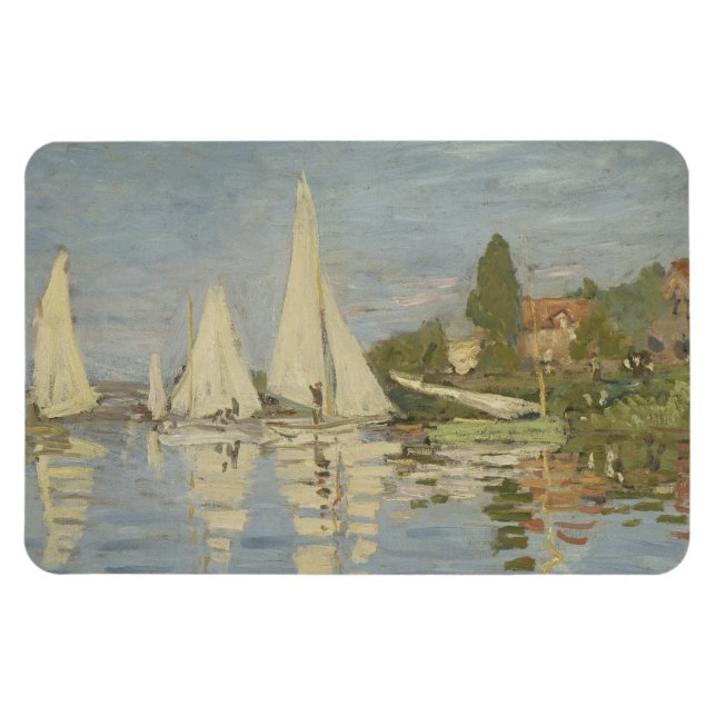 Regatten in Argenteuil, Ölgemälde, Claude Monet Magnet (Horizontal)