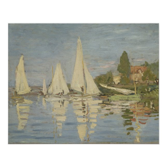 Regatten in Argenteuil, Ölgemälde, Claude Monet Poster (Vorderseite)