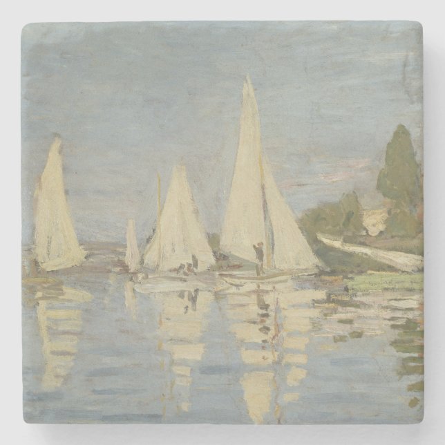 Regatten in Argenteuil, Ölgemälde, Claude Monet Steinuntersetzer (Vorderseite)