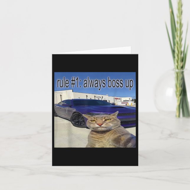 Regel 1 Immer die witzige Katze mit eigenem Ding a Karte (Vorderseite)