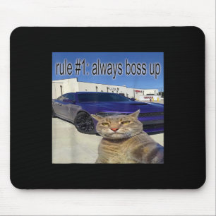 Regel 1 Immer die witzige Katze mit eigenem Ding a Mousepad