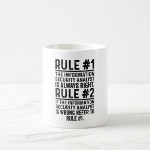 Regel 1 Informationssicherheitsanalytiker sind lus Kaffeetasse