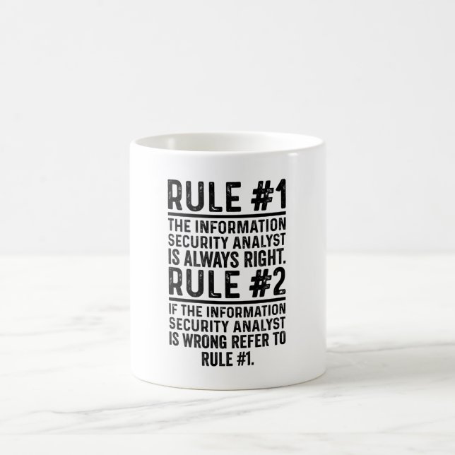 Regel 1 Informationssicherheitsanalytiker sind lus Kaffeetasse (Mittel)