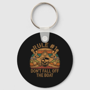 Regel #1 Nicht aus dem Boat Pirate-Geschenk Vater Schlüsselanhänger