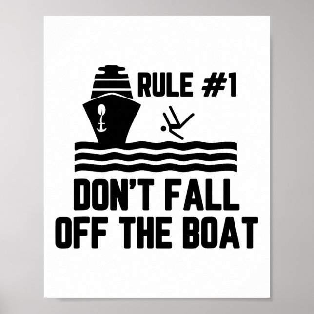 Regel 1 Nicht vom Boot abfallen Poster (Vorne)