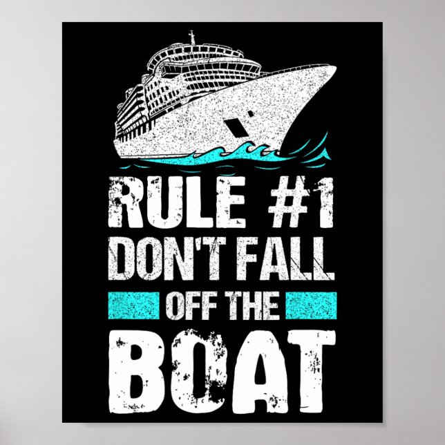 Regel #1 Nicht vom Vacati-Schiff abstürzen Poster (Vorne)