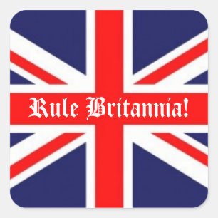 Regel Britannia!-Britische Flagge Quadratischer Aufkleber