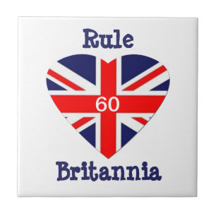 Regel Britannia! Herz des Jack-60-Union Fliese