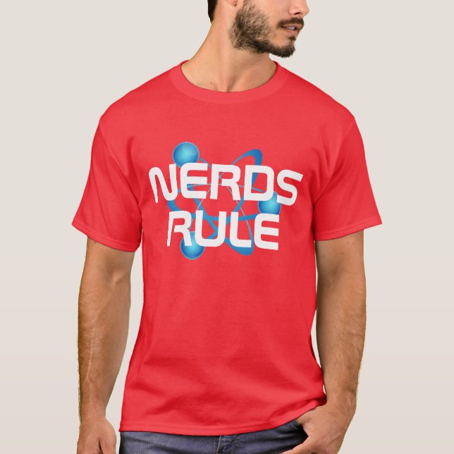 Regel für coole Nerd mit Atom-Symbol T-Shirt (Vorderseite)