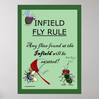 Regel für den Infield Fly Rule Poster