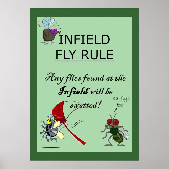Regel für den Infield Fly Rule Poster (Vorne)
