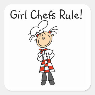 Regel für Girl-Koch Quadratischer Aufkleber