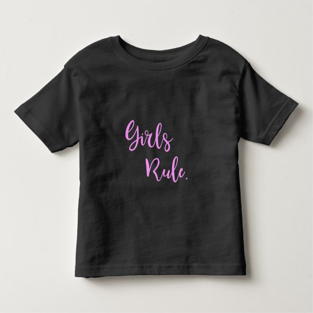 Regel für Mädchen - rosa Text Inspiration Niedlich Kleinkind T-shirt (Vorderseite)