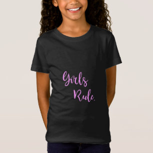 Regel für Mädchen - rosa Text, schwarz Cool T-Shirt