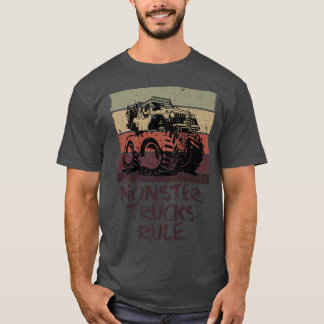 Regel für Monster-LKW - Retro-Vintager Monster-LKW T-Shirt