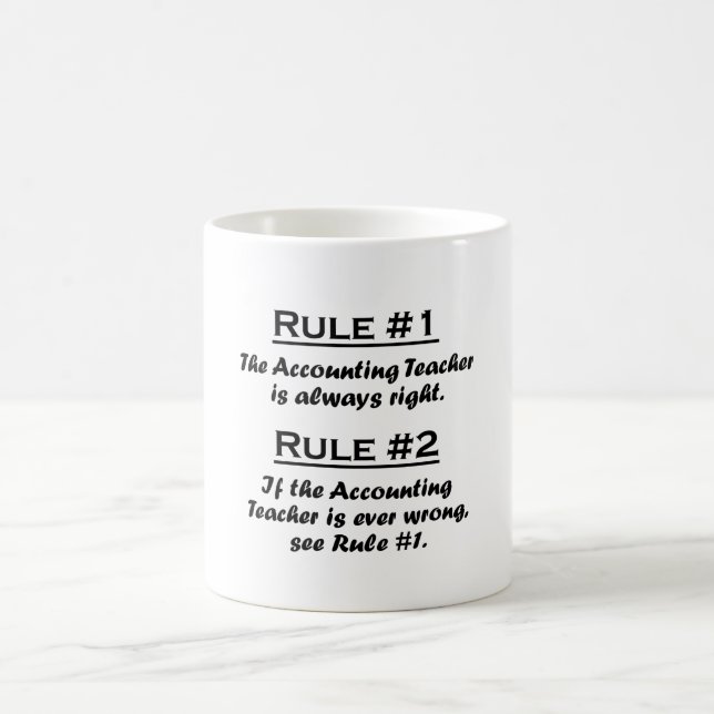 Regel-Lehrer für Rechnungswesen Kaffeetasse (Mittel)