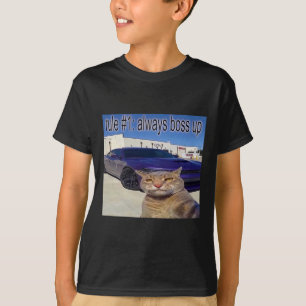 Regel Nr. 1 immer lustige Katzen-Meme für Männer F T-Shirt