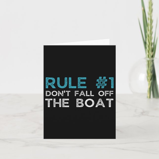 Regel Nummer 1 Nicht aus dem Boot fallen Karte (Vorderseite)