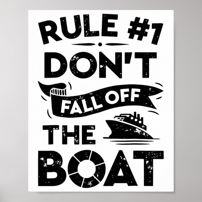Regel Nummer 1 Nicht vom Schiff abstürzen C Poster (Vorne)