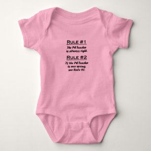 Regel PET Lehrer Baby Strampler