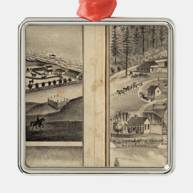 Regel-Ranch-altes Fort Ross milderes Bros Ornament Aus Metall (Vorne)