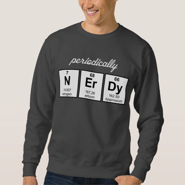 Regelmäßig Nerdy Element-Symbole Sweatshirt (Vorderseite)