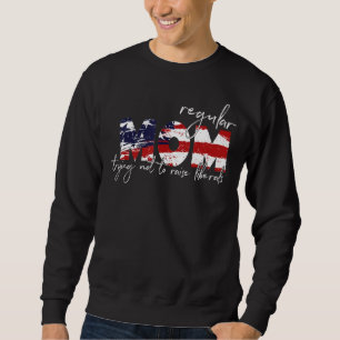 Regelmäßige Mama, die versucht, die Liberalen der Sweatshirt