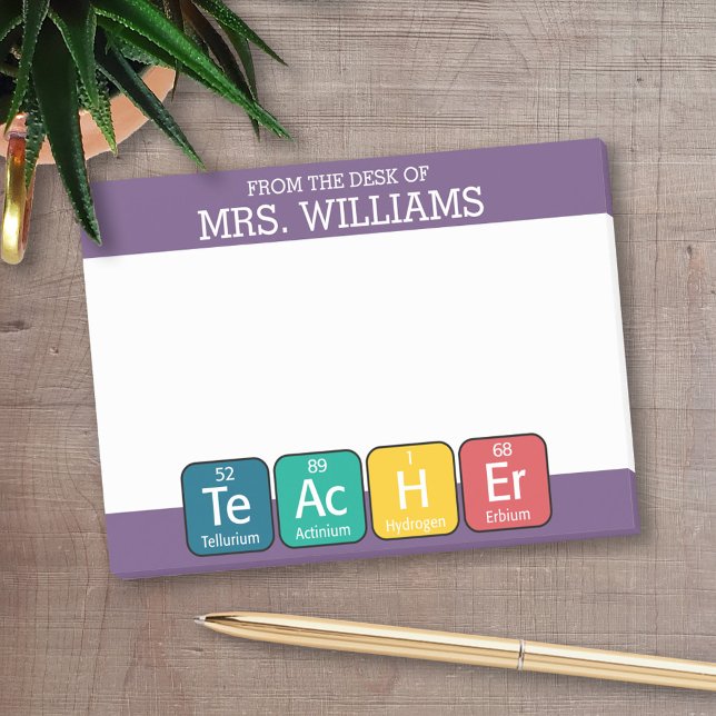 Regelmäßige Schreibweise von Tabellenelementen Post-it Klebezettel (Personalized Post-it Notes for Teachers)