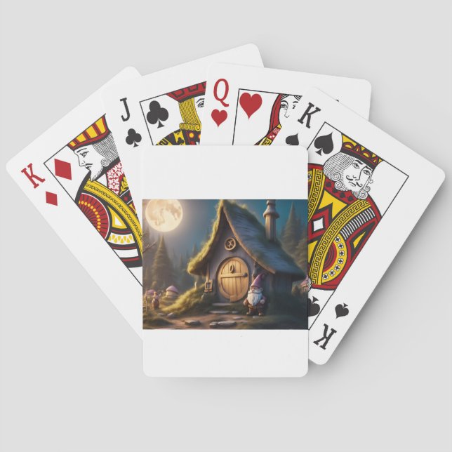 Regelmäßige Spielkarten mit kahlem Gnome-Design (Rückseite)