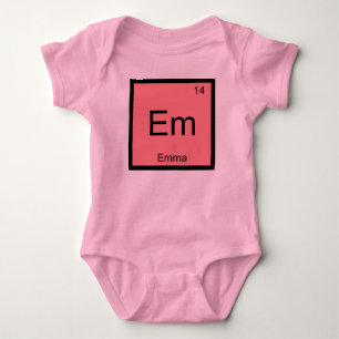 Regelmäßige Tabelle für Emma Name Chemistry Ele Baby Strampler