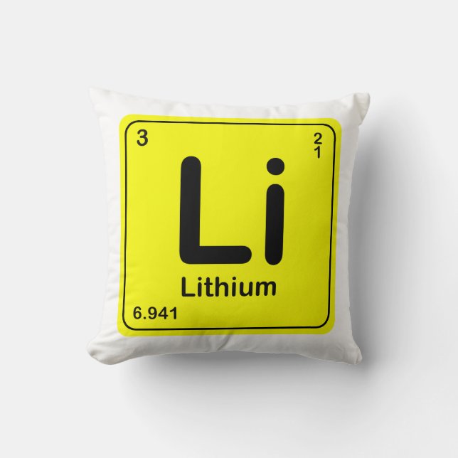 Regelmäßige Tabelle - Lithium Kissen (Vorderseite)
