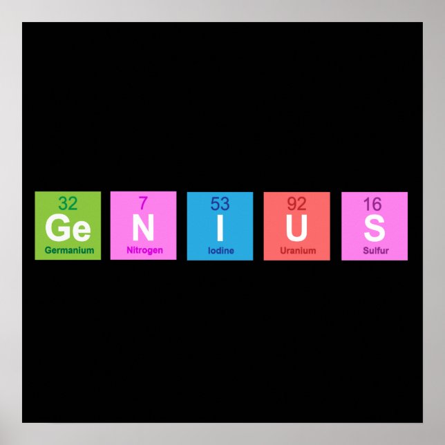 Regelmäßiger Spaß an der Tischchemie Poster (Vorne)