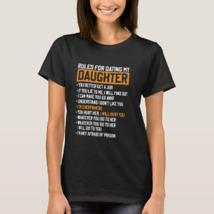 Regeln für das Dating meiner Tochter Lustiger Dati T-Shirt