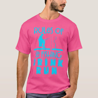 Regeln für das Eisangeln Trinken Lauf Eisangler An T-Shirt