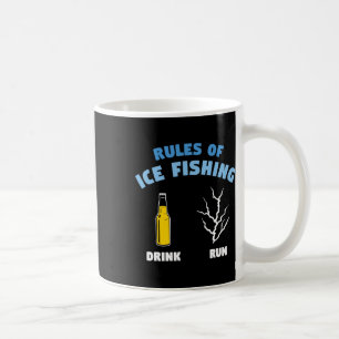Regeln für das Eisangeln Trinken Laufen Fischer An Kaffeetasse