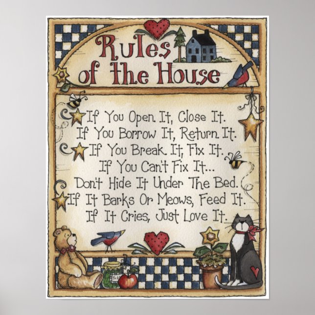 Regeln für das Plakat (Vorne)