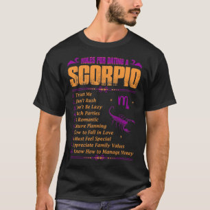 Regeln für das Verabred eines Scorpio Zodiac Funny T-Shirt
