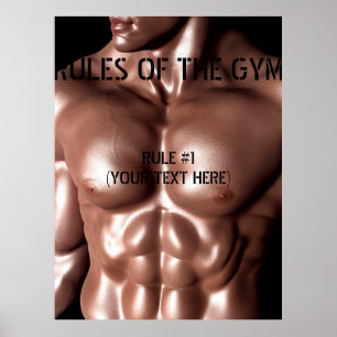 Regeln für den anpassbaren Text des Gym Poster