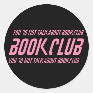 Regeln für den Buchclub Runder Aufkleber