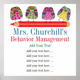 Regeln für den Unterricht / Belohnung / Management Poster