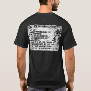Regeln für die Verabred meiner Tochter Funny Vater T-Shirt
