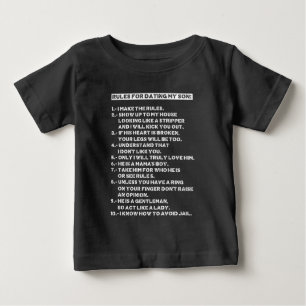 Regeln für die Verabredung mit meinem Sohn Baby T-shirt