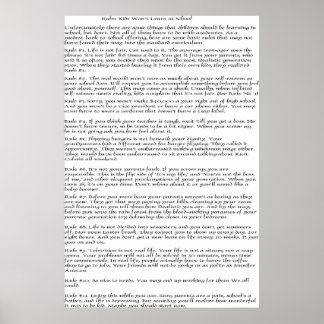 Regeln Kinder lernen nicht Poster