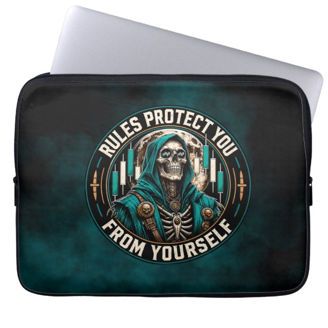Regeln schützen dich vor dir selbst Teal Smoke Rea Laptopschutzhülle (Vorderseite)