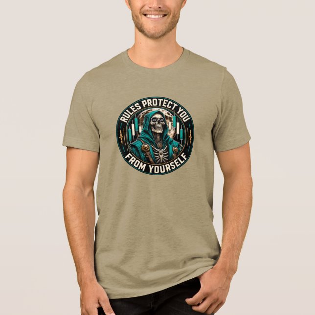 Regeln schützen Sie vor sich selbst Tri-Blend Shirt (Vorderseite)